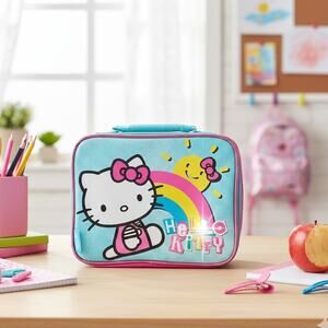 Sanrio Hello Kitty Insulated Lunch Box Pink Soft Bento Bag Thermos School Office